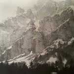 La montagne enneigée- Photo nature noir et blanc