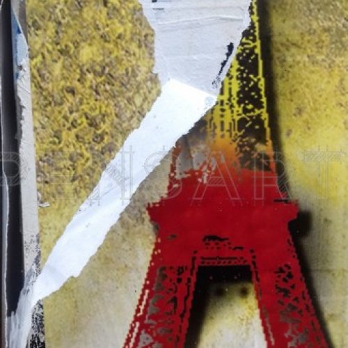 Affiche déchirée Tour Eiffel